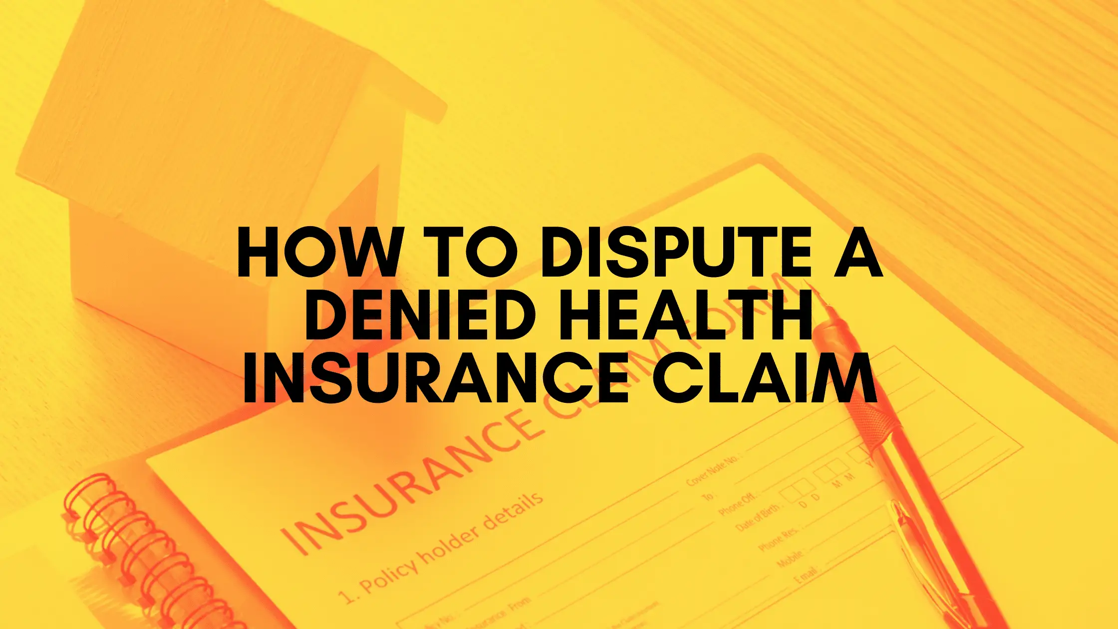 Insurance form with blog title on it